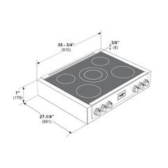 Fulgor Milano 36" Induction Rangetop with 5 Cooking Zones, Stainless Steel - F6IRT365S1 - The Home Selection