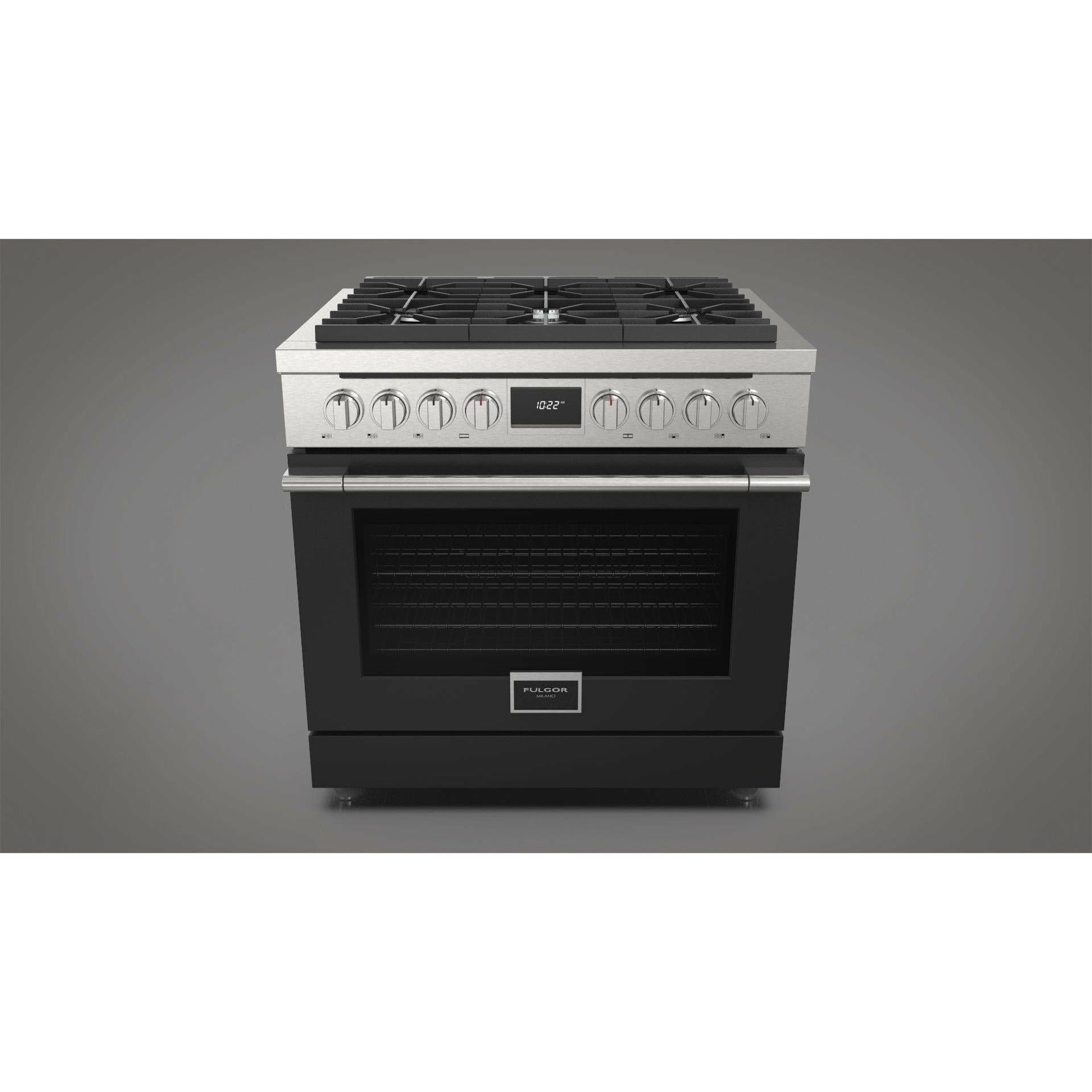 Fulgor Milano 36" Pro-Style Dual Fuel Range with 5.7 Cu. Ft. Capacity, Stainless Steel - F4PDF366S1 - The Home Selection