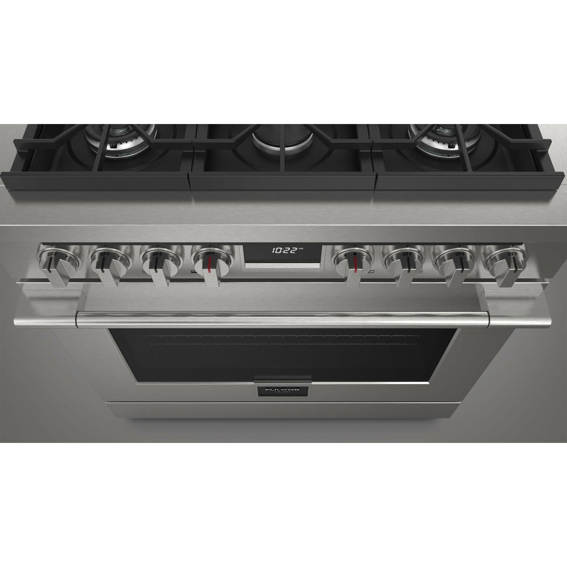 Fulgor Milano 36" Pro-Style Dual Fuel Range with 5.7 Cu. Ft. Capacity, Stainless Steel - F4PDF366S1 - The Home Selection