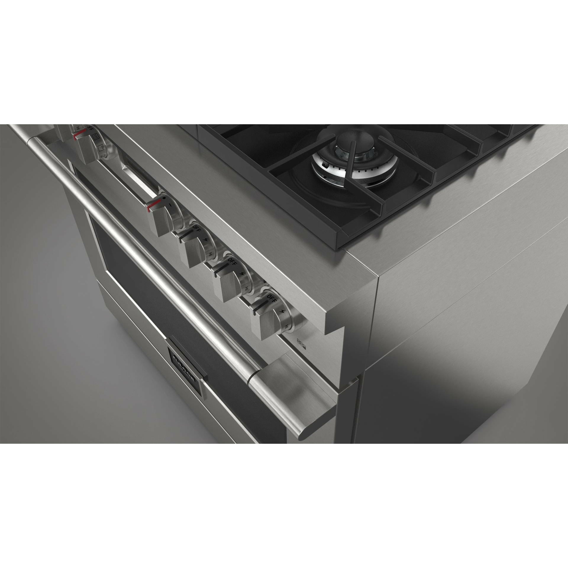 Fulgor Milano 36" Pro-Style Dual Fuel Range with 5.7 Cu. Ft. Capacity, Stainless Steel - F4PDF366S1 - The Home Selection
