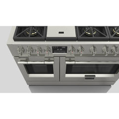 Fulgor Milano 48" Dual Fuel Professional Range with 6 Dual Flame Burners, 6.5 Cu. Ft. Total Capacity Stainless Steel - F6PDF486GS1 - The Home Selection
