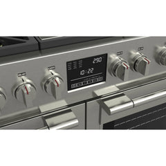 Fulgor Milano 48" Dual Fuel Professional Range with 6 Dual Flame Burners, 6.5 Cu. Ft. Total Capacity Stainless Steel - F6PDF486GS1 - The Home Selection