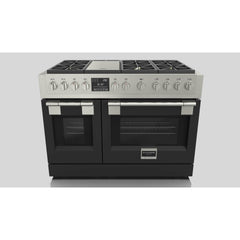 Fulgor Milano 48" Dual Fuel Professional Range with 6 Dual Flame Burners, 6.5 Cu. Ft. Total Capacity Stainless Steel - F6PDF486GS1 - The Home Selection
