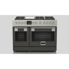 Fulgor Milano 48" Dual Fuel Professional Range with 6 Dual Flame Burners, 6.5 Cu. Ft. Total Capacity Stainless Steel - F6PDF486GS1 - The Home Selection