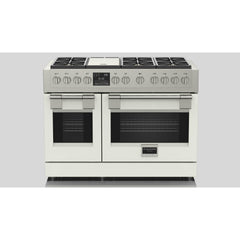 Fulgor Milano 48" Dual Fuel Professional Range with 6 Dual Flame Burners, 6.5 Cu. Ft. Total Capacity Stainless Steel - F6PDF486GS1 - The Home Selection