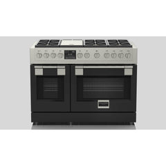 Fulgor Milano 48" Dual Fuel Professional Range with 6 Dual Flame Burners, 6.5 Cu. Ft. Total Capacity Stainless Steel - F6PDF486GS1 - The Home Selection