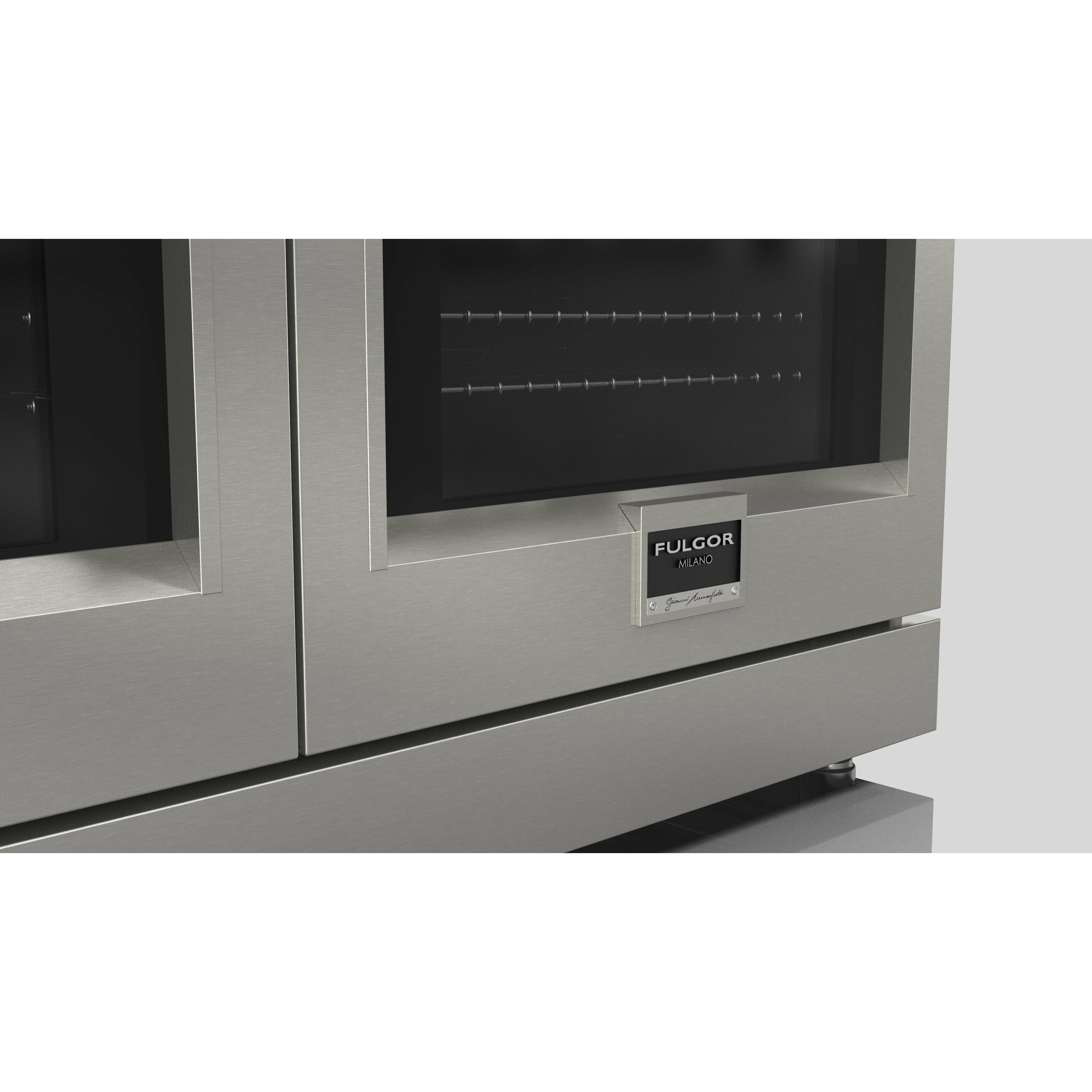 Fulgor Milano 48" Dual Fuel Professional Range with 6 Dual Flame Burners, 6.5 Cu. Ft. Total Capacity Stainless Steel - F6PDF486GS1 - The Home Selection