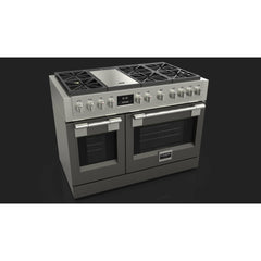 Fulgor Milano 48" Freestanding Professional All Gas Range with 6 Dual Flame Sealed Burners, Stainless Steel - F6PGR486GS2 - The Home Selection