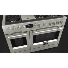Fulgor Milano 48" Freestanding Professional All Gas Range with 6 Dual Flame Sealed Burners, Stainless Steel - F6PGR486GS2 - The Home Selection