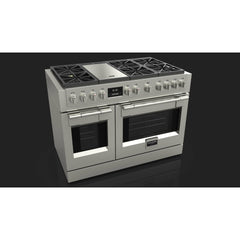 Fulgor Milano 48" Freestanding Professional All Gas Range with 6 Dual Flame Sealed Burners, Stainless Steel - F6PGR486GS2 - The Home Selection