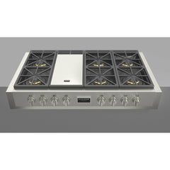 Fulgor Milano 48" Gas Rangetop with 6 Sealed Burners, Stainless Steel - F6GRT486GS1 - The Home Selection