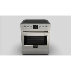 Fulgor Milano Package 30" Induction Range, 36" French Door Refrigerator, 24" Built-In Dishwasher and 30" Wall Mount Hood - The Home Selection