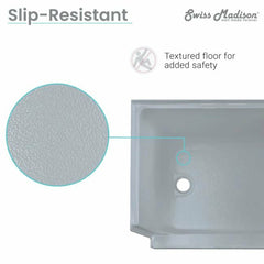 Swiss Madison Aquatique 60" x 32" Right Drain, Shower Base - SM-SB538