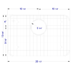 ALFI 14" Stainless Steel Protective Grid for AB503 Kitchen Sink - GR503