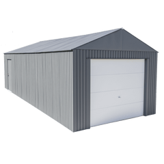 Sojag Everest Steel Garage, Wind and Snow Rated Storage Building Kit,, 12 ft. x 30 ft. Charcoal- GRC1230