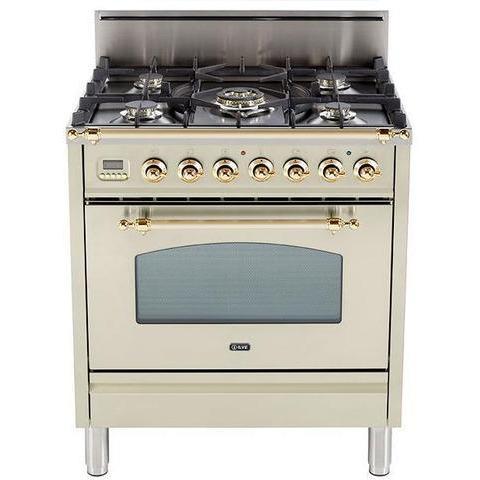 ILVE 30" Nostalgie Series Freestanding Single Oven Gas Range with 5 Sealed Burners (UPN76DV) - Ate and Drank