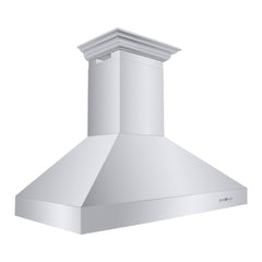 ZLINE Professional Convertible Vent Wall Mount Range Hood in Stainless Steel with Crown Molding - 667CRN
