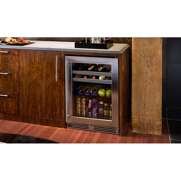 Perlick 24" C-Series Beverage Center w/ Fully Integrated Glass Door, Panel Ready-Glass - HC24BB-4-4