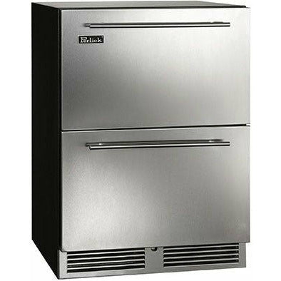 Perlick 24" C-Series Refrigerator w/ Stainless Steel Drawers, 5.2 cu ft Capacity - HC24RB-4