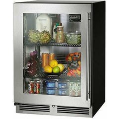 Perlick 24" C-Series Refrigerator w/ Stainless Steel Glass Door, 5.2 cu ft. Capacity, Energy Saver - HC24RB-4-3