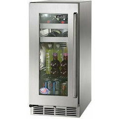 Perlick 15" Beverage Center with 8 Bottle and 30 Can Capacity, Stainless Steel-Glass Door - HP15BO-4-3