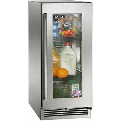 Perlick 15" Outdoor Refrigerator with 2.8 cu. ft. Capacity, Built-in Undercounter Stainless Steel-Glass Door - HP15RO-4-3