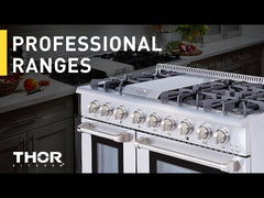 Thor Kitchen 36 Inch Professional Gas Range in Stainless Steel - HRG3618U