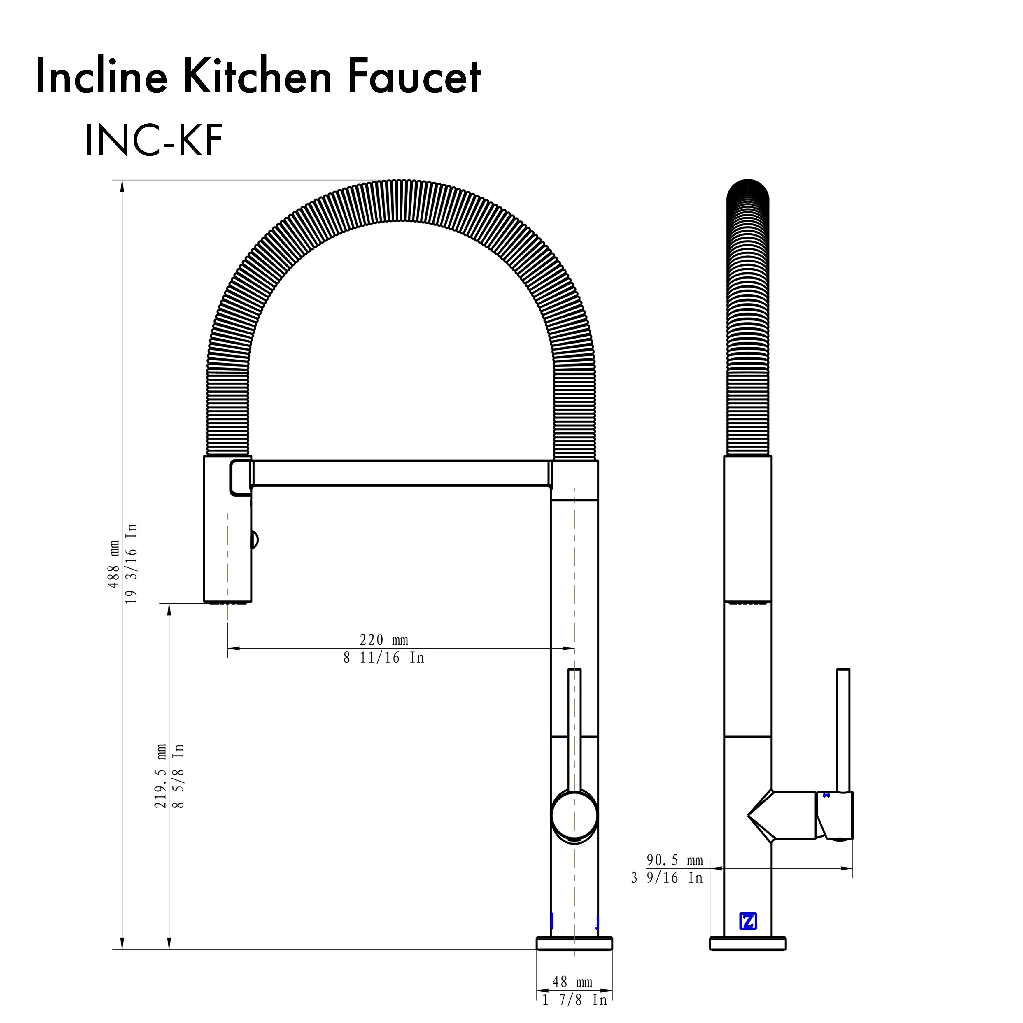 ZLINE Incline Kitchen Faucet - INC-KF