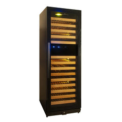 KingsBottle 24" Large Wine Refrigerator With Glass Door 164 Bottle - KBU170DX - The Home Selection