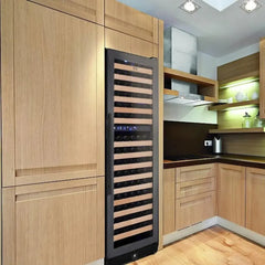 KingsBottle 24" Large Wine Refrigerator With Glass Door 164 Bottle - KBU170DX - The Home Selection