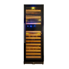 KingsBottle 24" Large Wine Refrigerator With Glass Door 164 Bottle - KBU170DX - The Home Selection