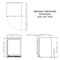 KingsBottle 24" Outdoor Beer Fridge Cooler Stainless Steel - KBU55ASD - The Home Selection