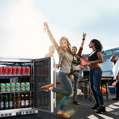 KingsBottle 24" Outdoor Beer Fridge Cooler Stainless Steel - KBU55ASD - The Home Selection