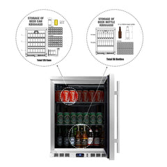 KingsBottle 24" Outdoor Beer Fridge Cooler Stainless Steel - KBU55ASD - The Home Selection