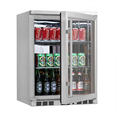 KingsBottle 24" Under Counter Beer Cooler Drinks Stainless Steel - KBU55M - The Home Selection