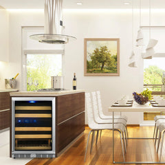 KingsBottle 24" Under Counter Dual Zone Wine Cooler Drinks 44 Bottles - KBU50DX - The Home Selection