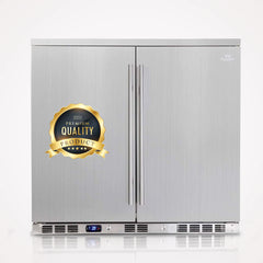KingsBottle 36" Outdoor Beverage Refrigerator 2 Door For Home - KBU56ASD - The Home Selection