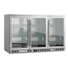 KingsBottle 53" Heating Glass 3 Door Large Beverage Refrigerator - KBU328M - The Home Selection
