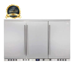 KingsBottle 53" Solid 3-Door Outdoor Beverage Drinks Cooler - KBU328ASD - The Home Selection