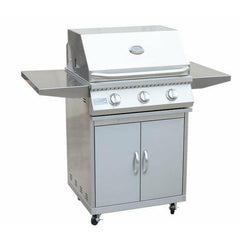 KOKOMO 3 Burner 26 inch Cart Model BBQ Grill With Locking Casters - KO-BAK3BG+KO-BAK3BG-C - The Home Selection