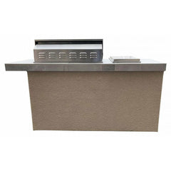 KoKoMo Antigua 6' BBQ Island Built In BBQ Grill Side Burner and Bar on one Side - ANTIGUA - The Home Selection