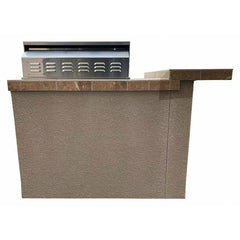 KoKoMo Havana L-Shape BBQ Island With Bar Seating and Built In BBQ Grill 4'x5' BBQ - HAVANA - The Home Selection
