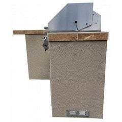KoKoMo Havana L-Shape BBQ Island With Bar Seating and Built In BBQ Grill 4'x5' BBQ - HAVANA - The Home Selection