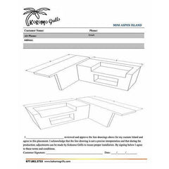 KoKoMo Havana L-Shape BBQ Island With Bar Seating and Built In BBQ Grill 4'x5' BBQ - HAVANA - The Home Selection