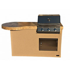 KoKoMo Mini Maui 6' BBQ Island with 33 Inch Bar and Built In BBQ Grill - MINIMAUI-R - The Home Selection