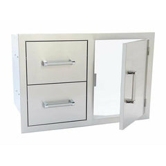 KOKOMO Outdoor Kitchen Stainless Steel Two Drawer - One Door Combo - KO-ALPDC - The Home Selection