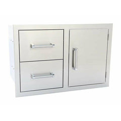 KOKOMO Outdoor Kitchen Stainless Steel Two Drawer - One Door Combo - KO-ALPDC - The Home Selection