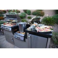 KoKoMo Power Burner 4 Burner 32 inch Built-In Barbeque Grill Island Kitchen Package - KO-PWRBRN-4BG-FRGE - The Home Selection
