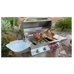 KOKOMO Professional 4 Burner 32 Inch Cart Model BBQ Grill With Lights & Locking Casters - KO-BAK4BG-PRO+KO-BAK4BG-C - The Home Selection