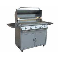 KOKOMO Professional 5 Burner 40 Inch Cart Model BBQ Grill With Lights & Locking Casters - KO-BAK5BG-PRO+KO-BAK5BG-C - The Home Selection